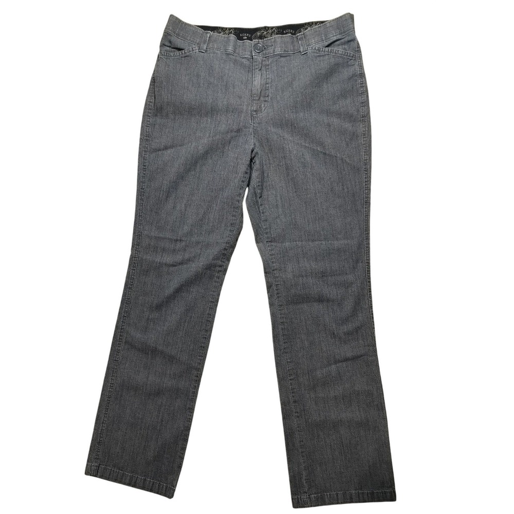 Riders by Lee Heavenly Touch Women's‎ Straight Leg Pants Charcoal Gray Mid Rise